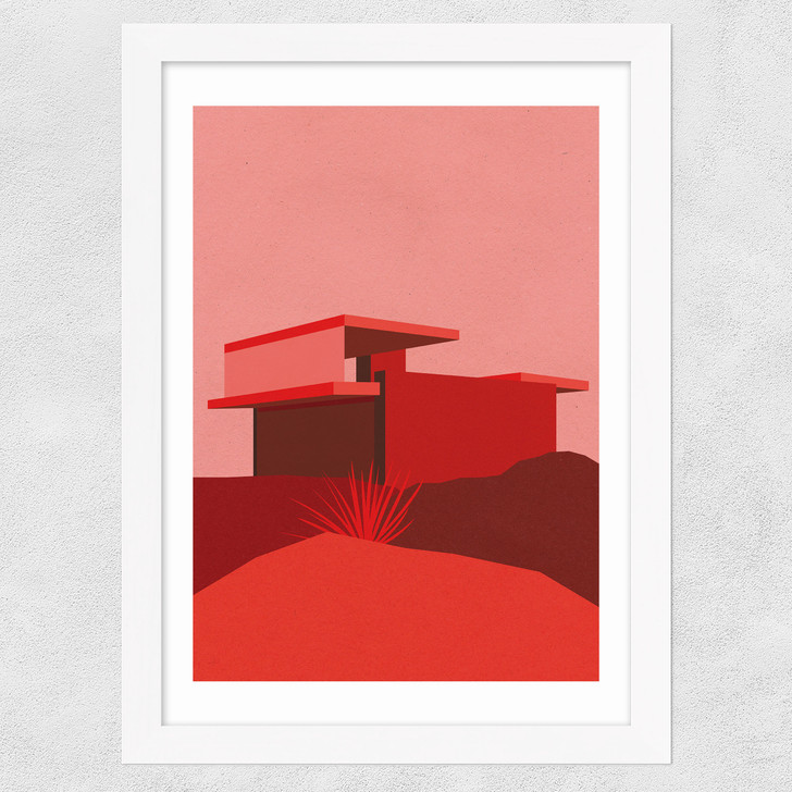 Kaufmann Desert House Red Edition Wide White Frame