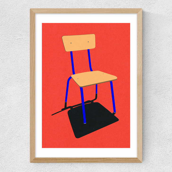 School Chair Medium Oak Frame