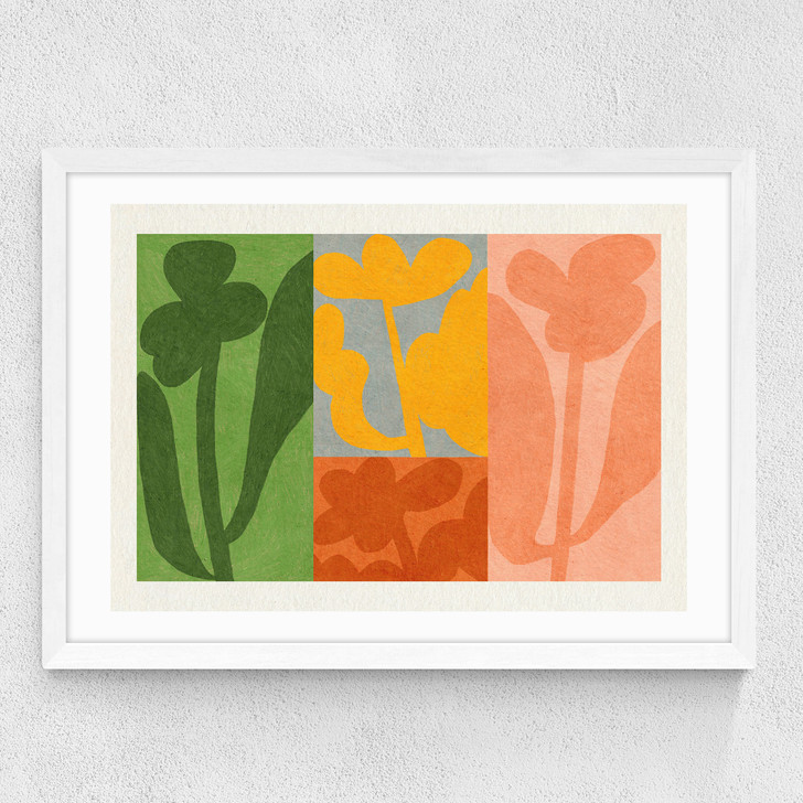 Flowers Not For You Medium White Frame