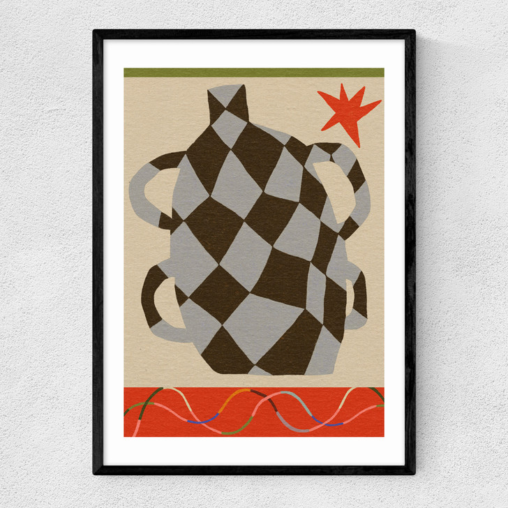 Big Vase Narrow Black Frame