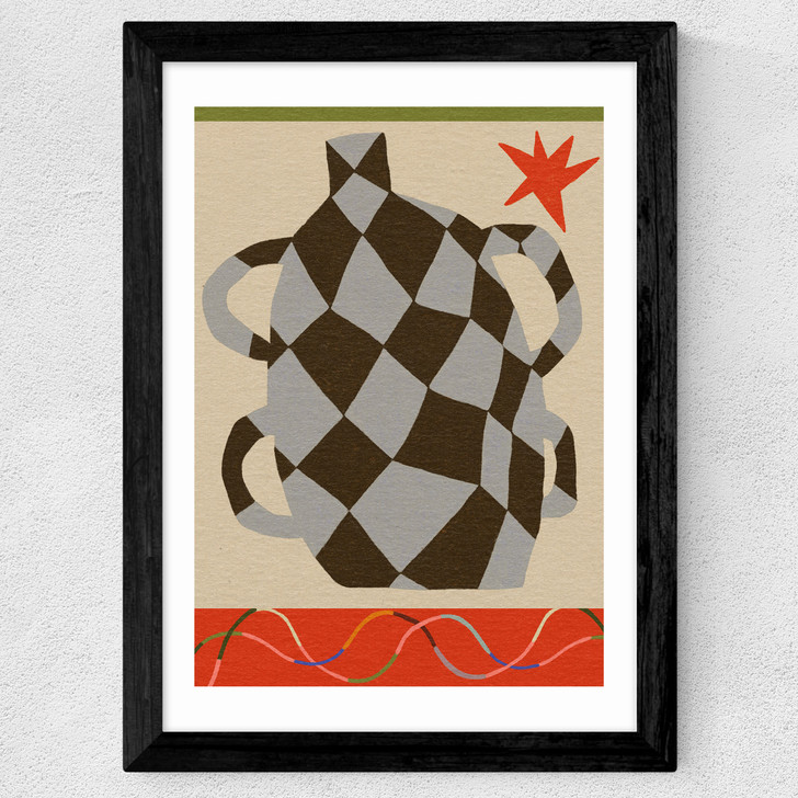 Big Vase Wide Black Frame