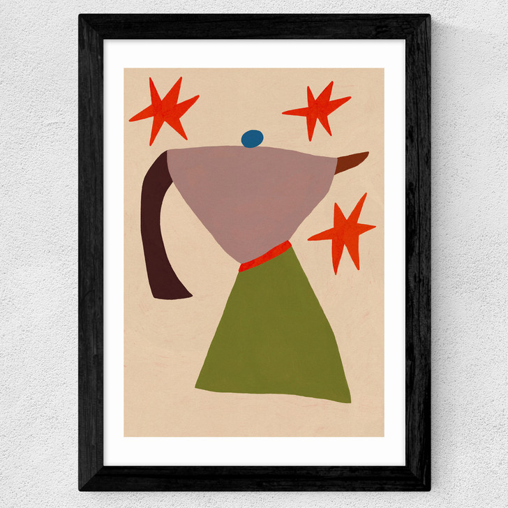 Coffee and Stars Wide Black Frame