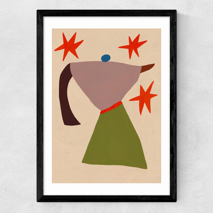 Coffee and Stars Medium Black Frame