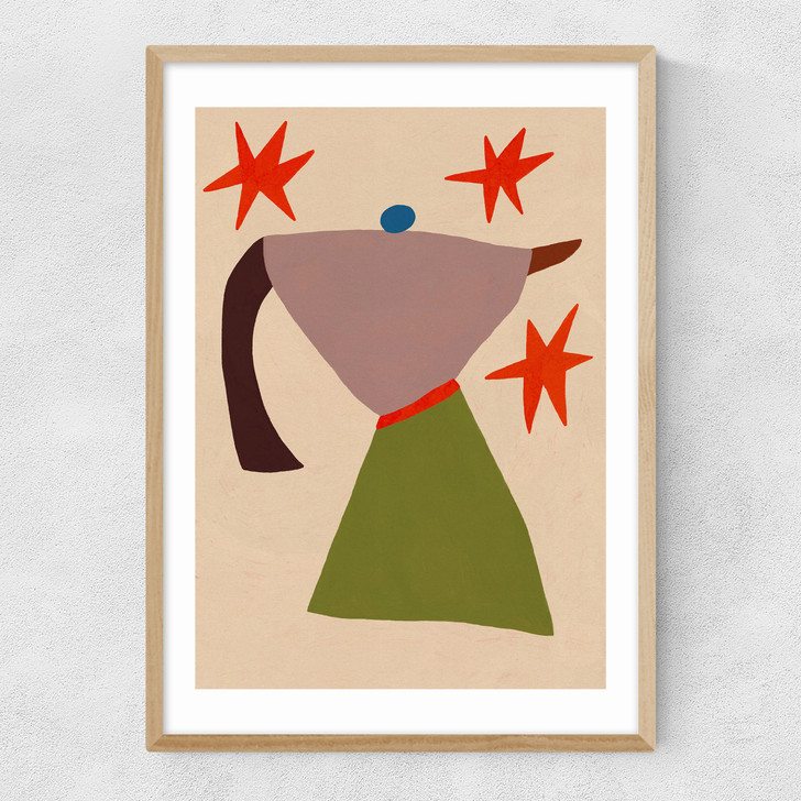 Coffee and Stars Narrow Oak Frame