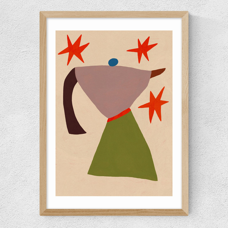 Coffee and Stars Medium Oak Frame