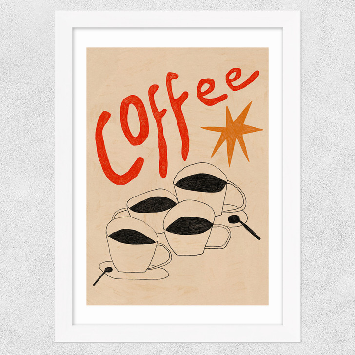 Coffee? Wide White Frame