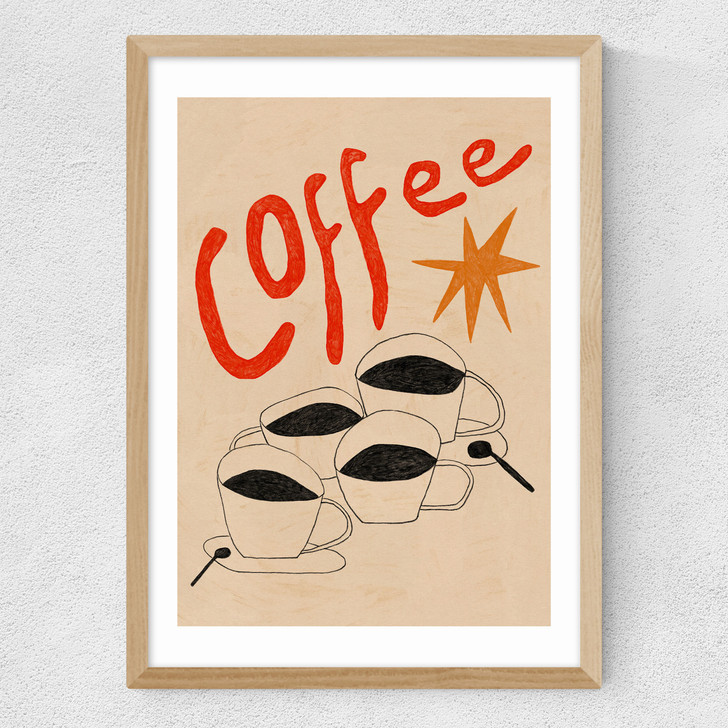 Coffee? Medium Oak Frame