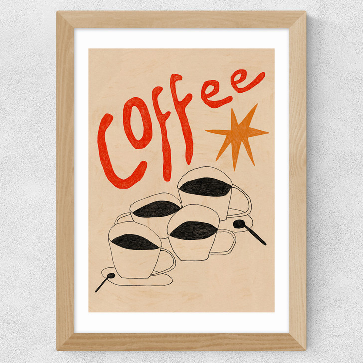 Coffee? Wide Oak Frame