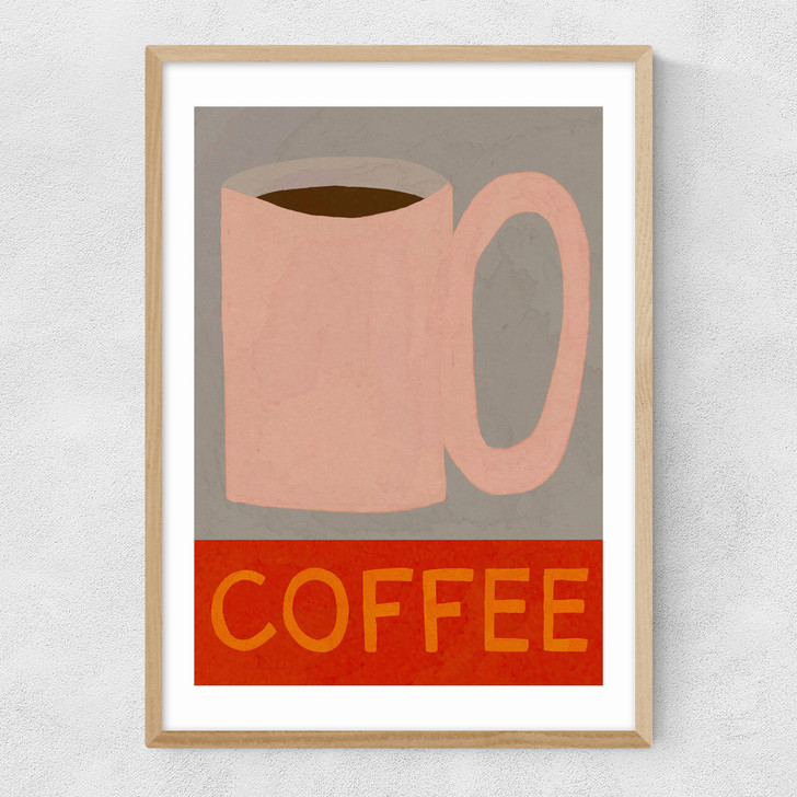Coffee Mug Narrow Oak Frame