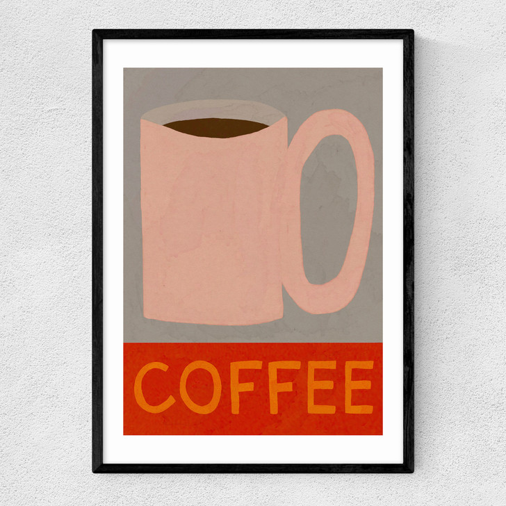 Coffee Mug Narrow Black Frame