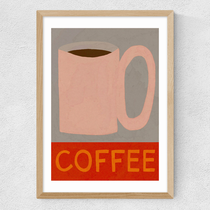 Coffee Mug Medium Oak Frame
