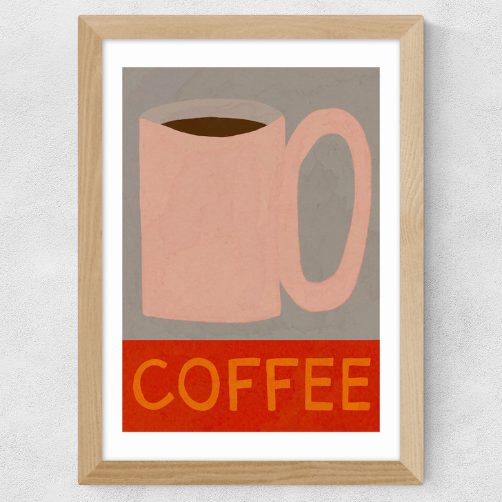 Coffee Mug Wide Oak Frame