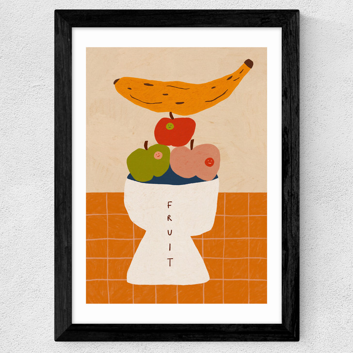 Fruit Bowl Wide Black Frame