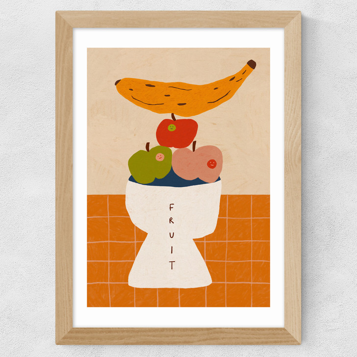 Fruit Bowl Wide Oak Frame