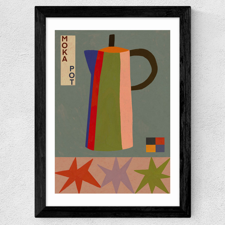 Moka Pot Wide Black Frame