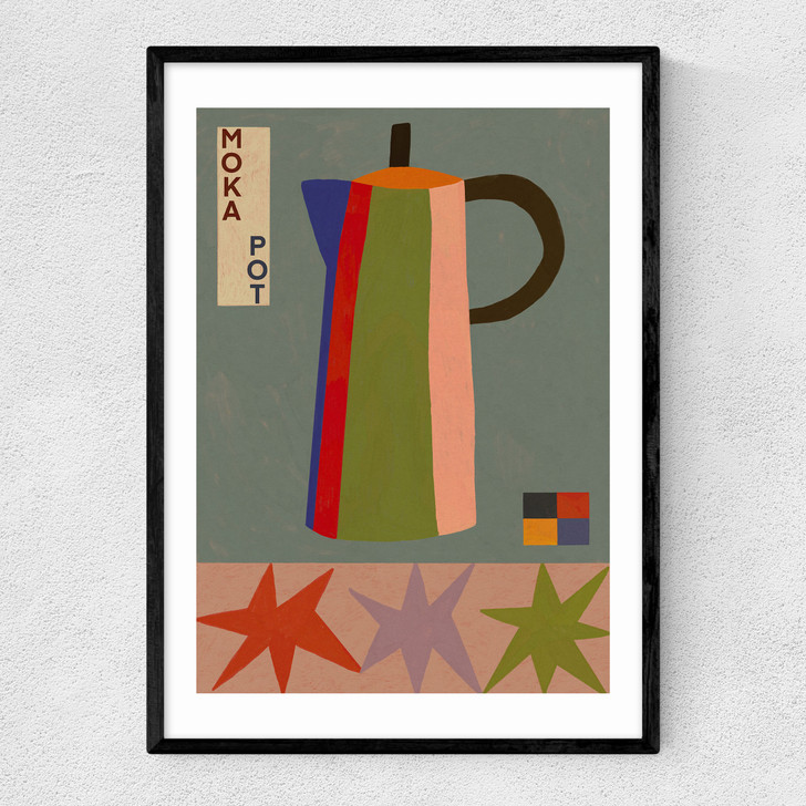 Moka Pot Narrow Black Frame