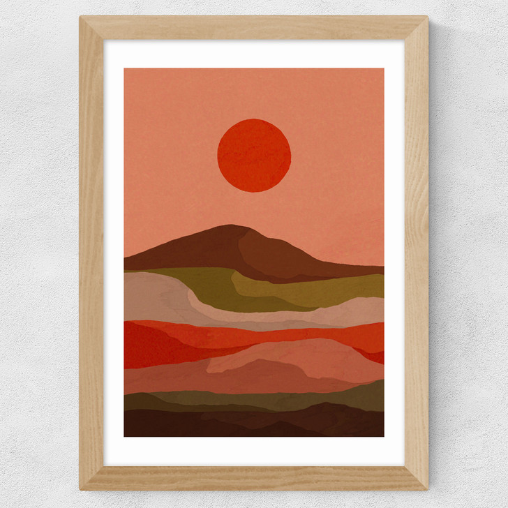 Red Sun Wide Oak Frame