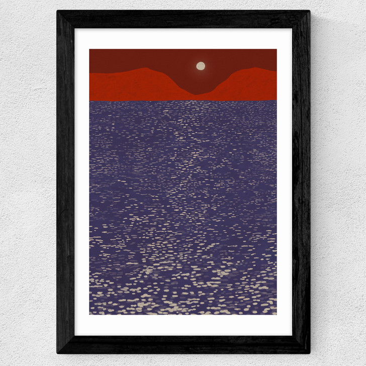 Sparkle Sea Wide Black Frame