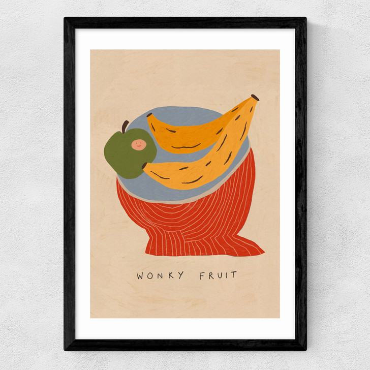 Wonky Fruit Medium Black Frame