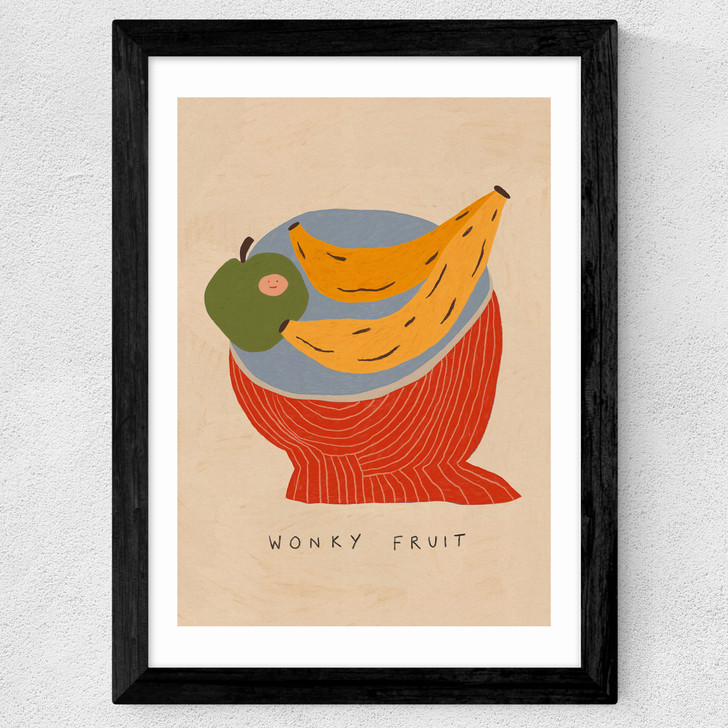 Wonky Fruit Wide Black Frame