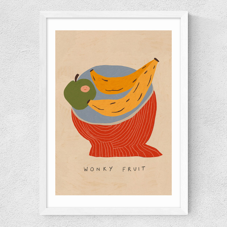 Wonky Fruit Medium White Frame