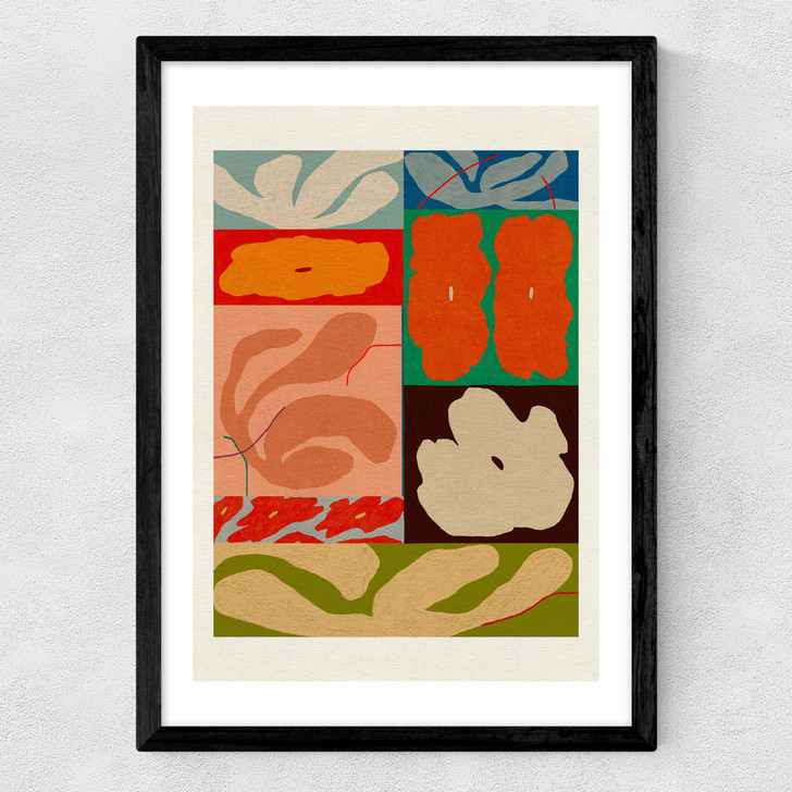 Amongst The Flowers Medium Black Frame
