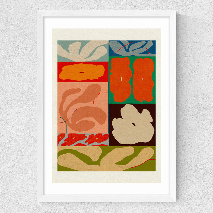 Amongst The Flowers Medium White Frame