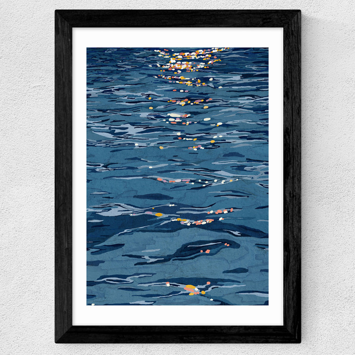 The Sea Wide Black Frame