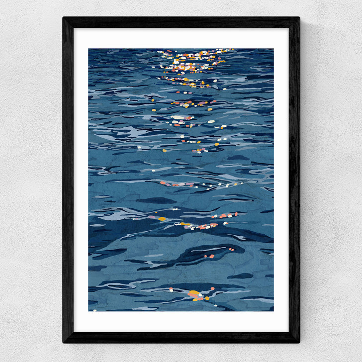 The Sea Medium Black Frame