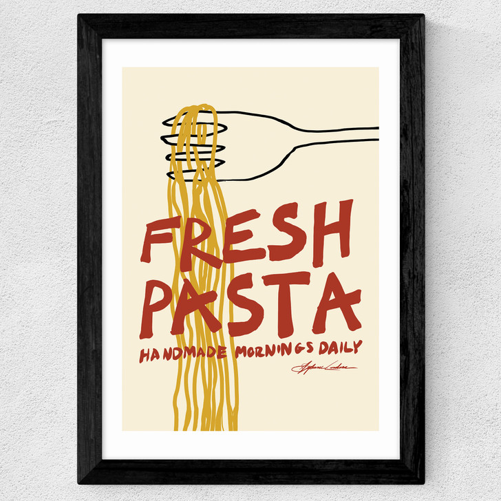 Fresh Pasta Handmade Wide Black Frame