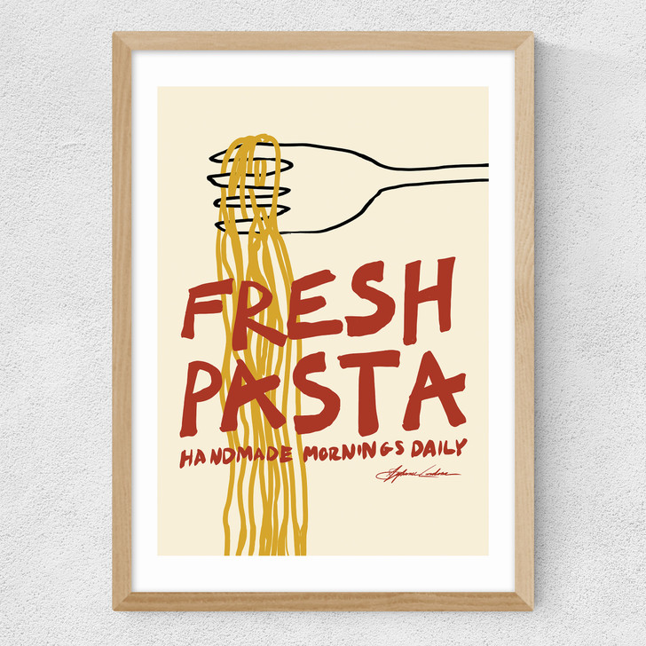 Fresh Pasta Handmade Medium Oak Frame