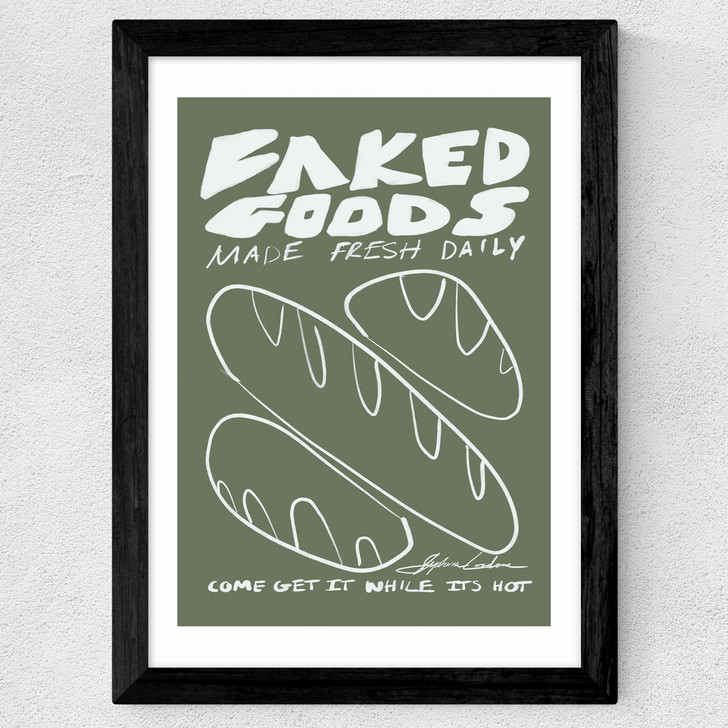 Baked Goods Wide Black Frame