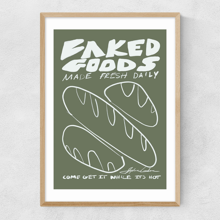 Baked Goods Narrow Oak Frame