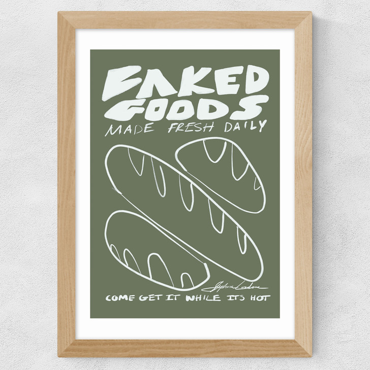Baked Goods Wide Oak Frame