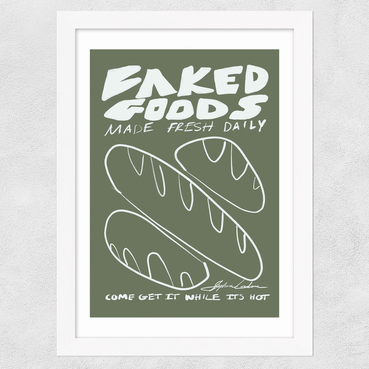 Baked Goods Wide White Frame