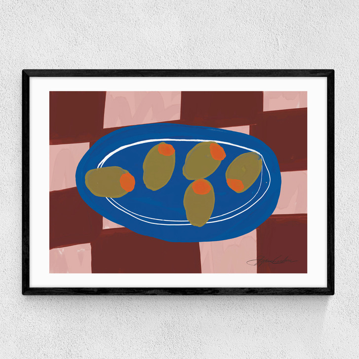 Olive Dinner Narrow Black Frame