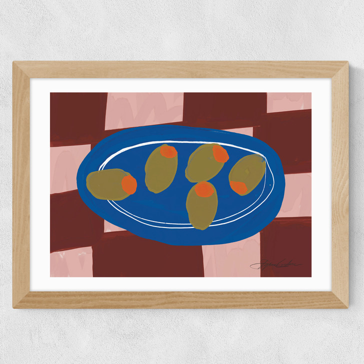 Olive Dinner Wide Oak Frame