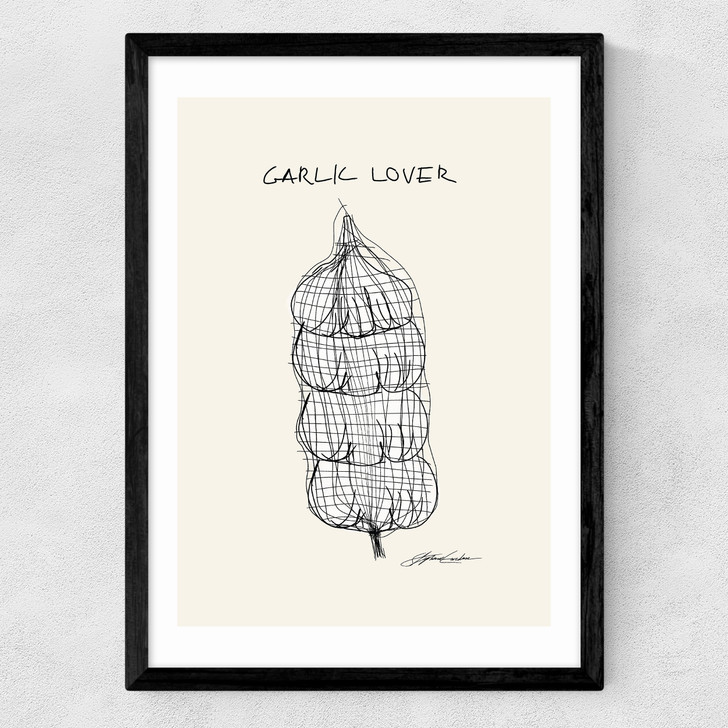 Garlic Lover Medium Black Frame