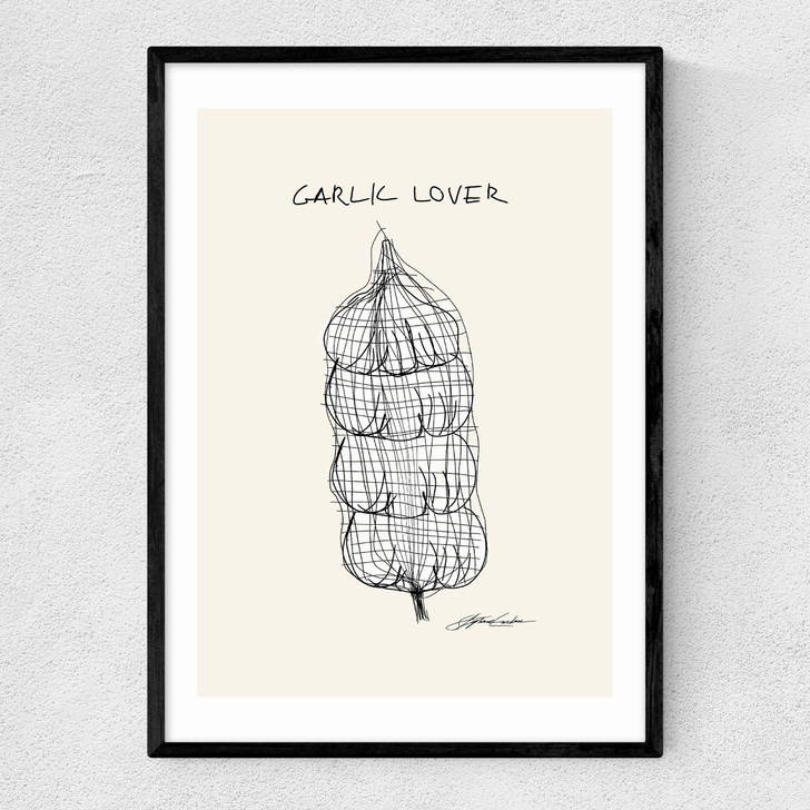 Garlic Lover Narrow Black Frame