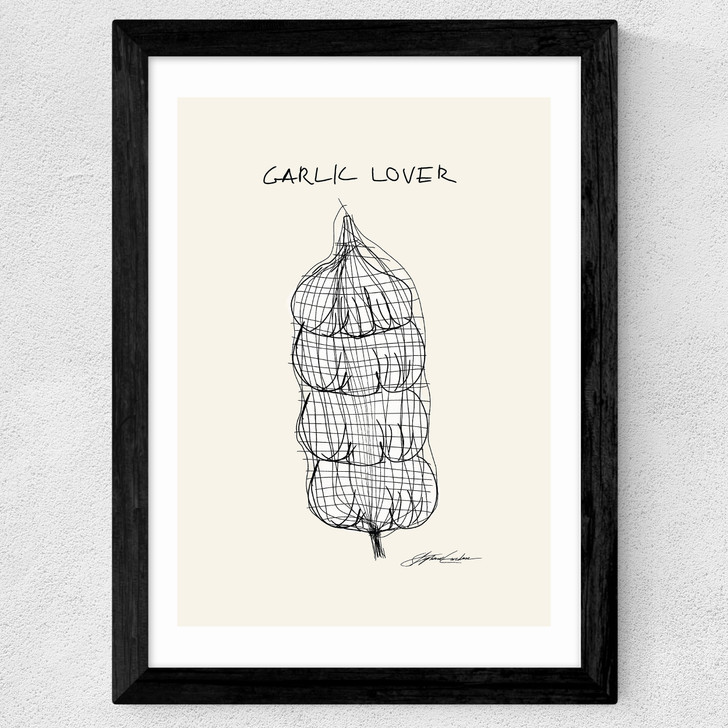 Garlic Lover Wide Black Frame