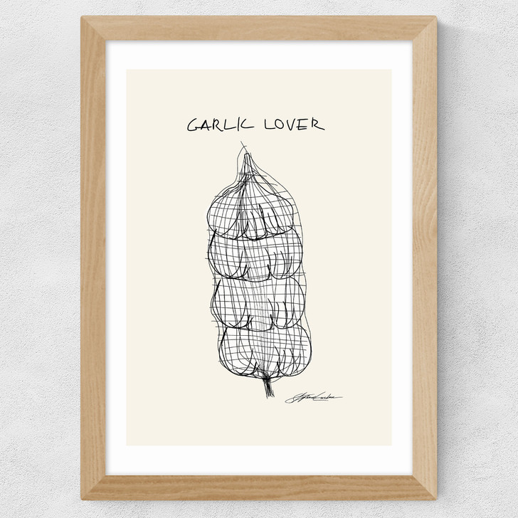 Garlic Lover Wide Oak Frame