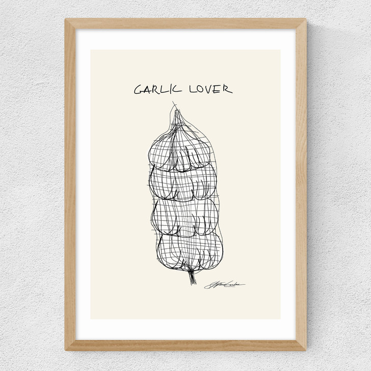 Garlic Lover Medium Oak Frame