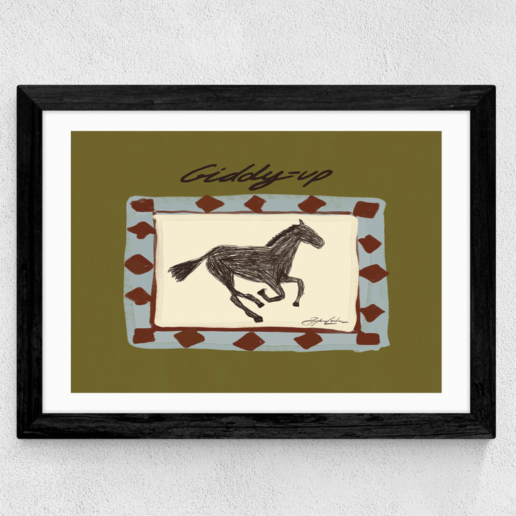 Giddy Up Wide Black Frame