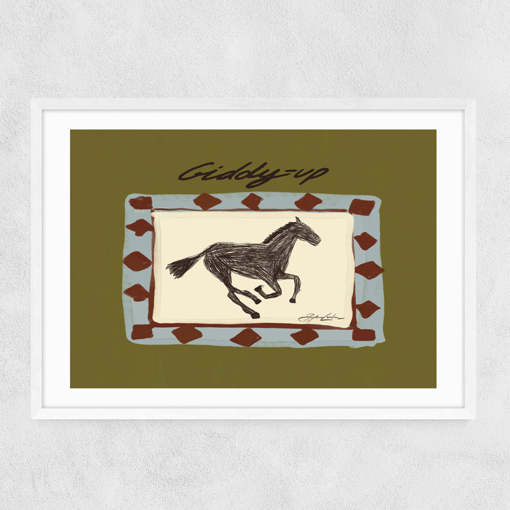 Giddy Up Narrow White Frame