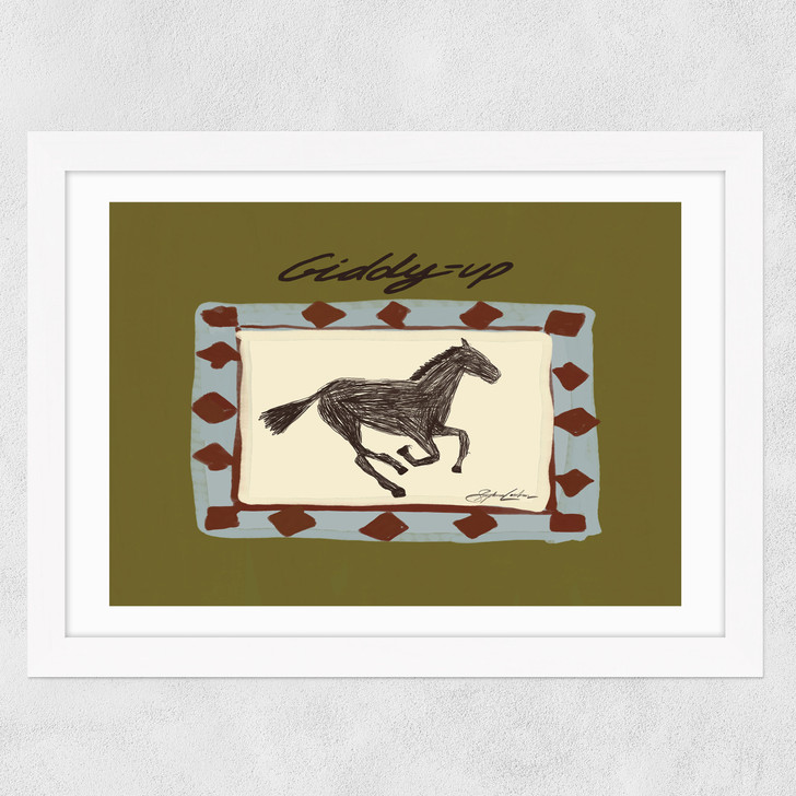 Giddy Up Wide White Frame