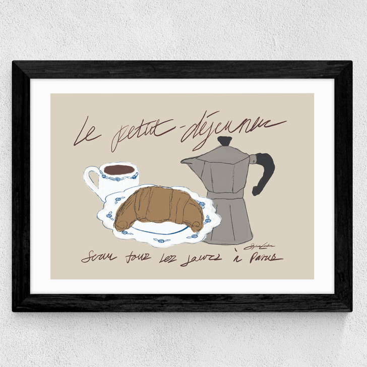 Le Petit Dejeuner Wide Black Frame