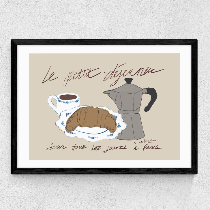 Le Petit Dejeuner Medium Black Frame