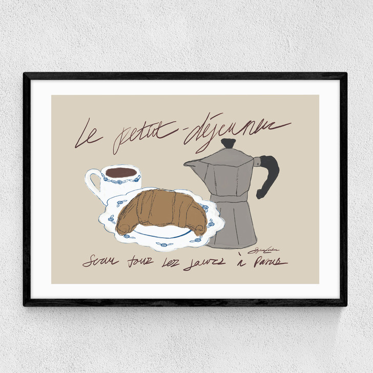 Le Petit Dejeuner Narrow Black Frame