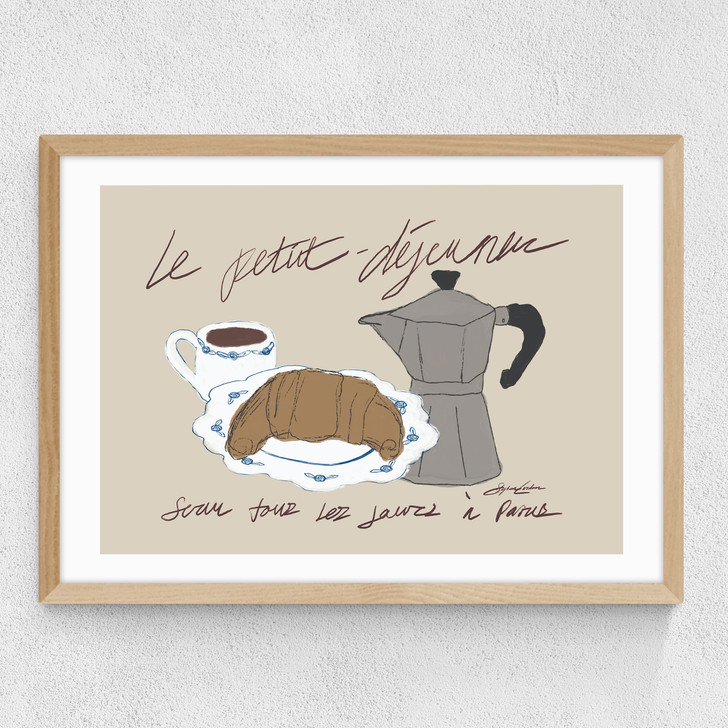 Le Petit Dejeuner Medium Oak Frame