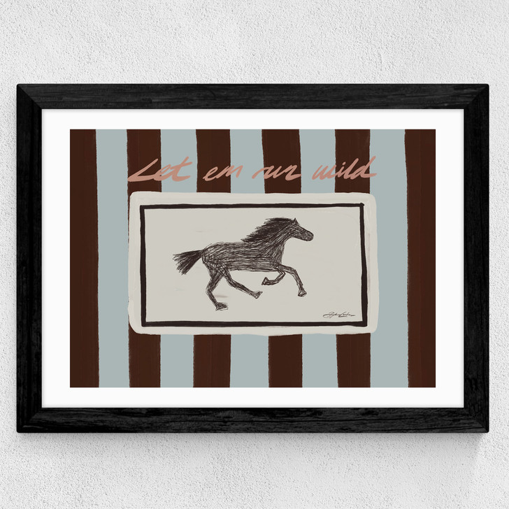 Let 'Em Run Wild Wide Black Frame